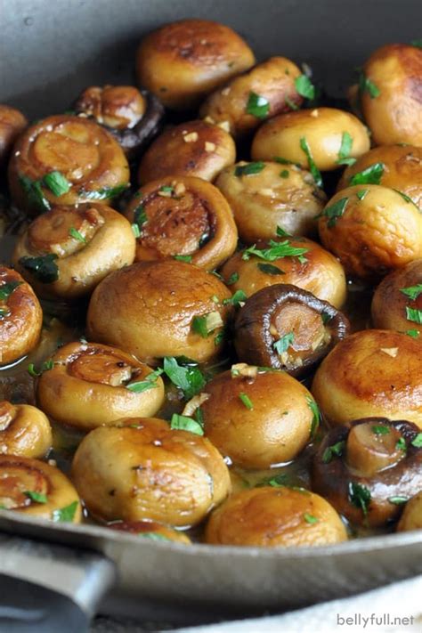 sauteed-mushrooms-with-buttery-garlic-sauce-belly-full image