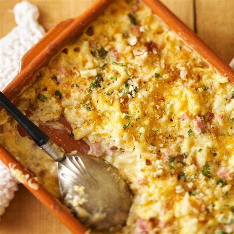 creamy-macaroni-and-cheese-ham-bake-better-homes image