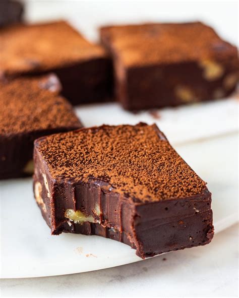 no-bake-chocolate-fudge-3-ingredients-recipe-bake image