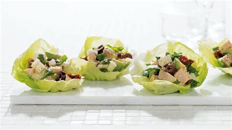 chicken-chopped-salad-in-butter-lettuce-cups image