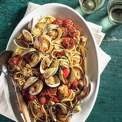 spaghetti-with-clams-slow-roasted-cherry-tomatoes image