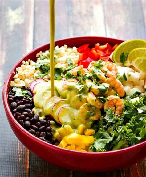 chopped-salad-recipe-with-cumin-shrimp-and-cilantro image