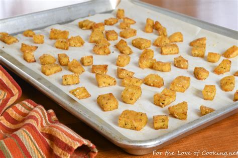 baked-polenta-croutons-for-the-love-of-cooking image