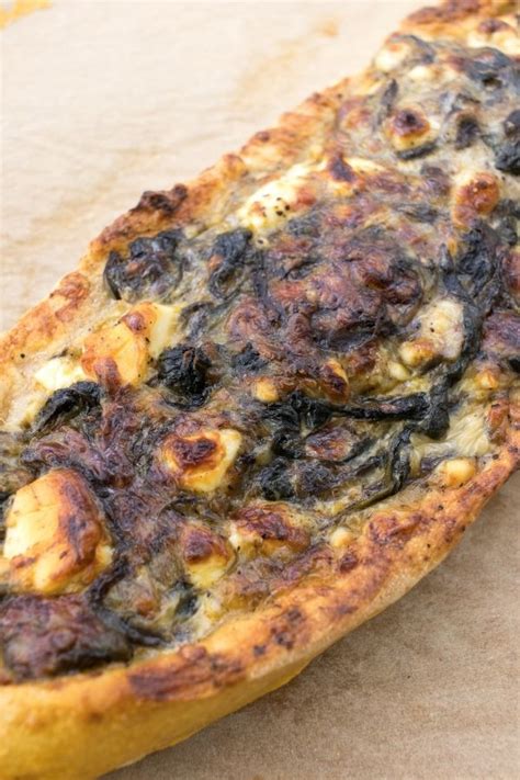 vegetarian-turkish-pide-with-spinach-and-feta image