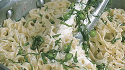pasta-with-peas-basil-recipe-finecooking image