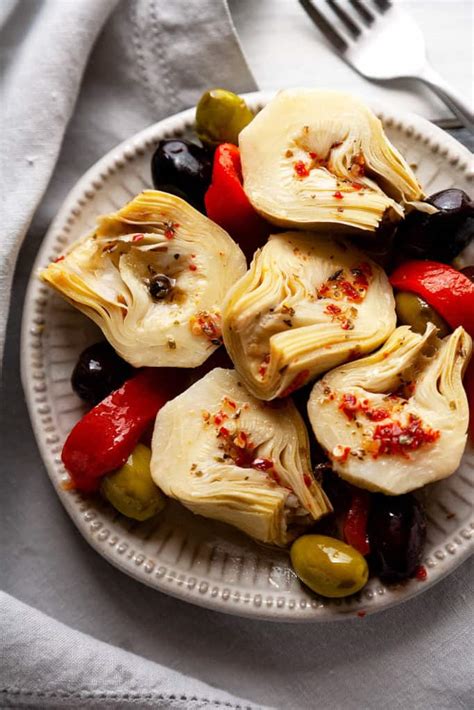 easy-marinated-artichoke-hearts-foodtasia image