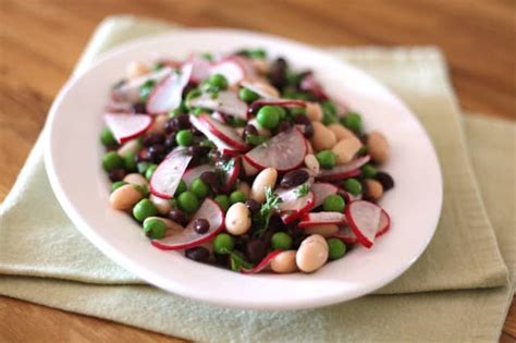 black-and-white-bean-salad-with-peas-and-radishes image