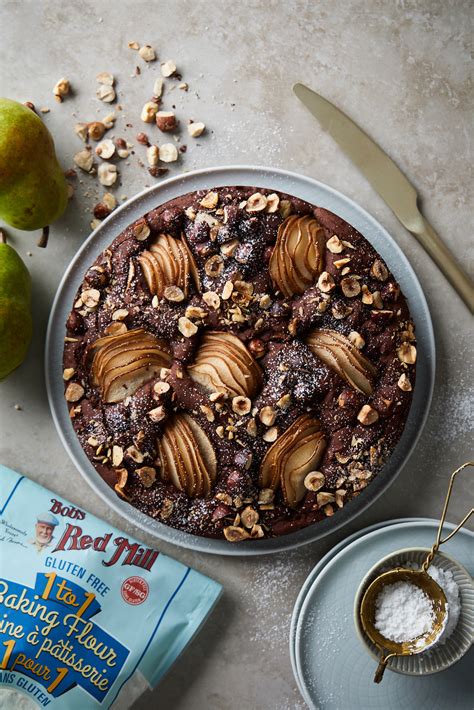 chocolate-hazelnut-pear-cake-olive-mango image