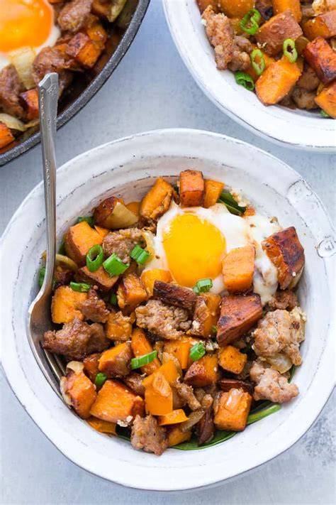 sweet-potato-hash-with-sausage-and-eggs-paleo image