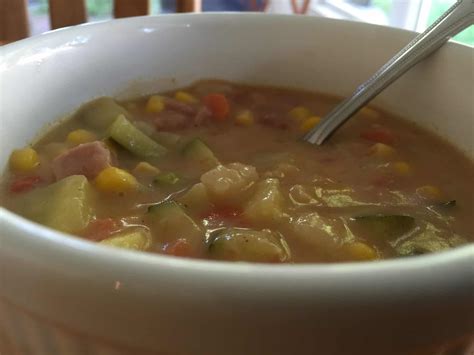 summer-vegetable-chowder-sisters-know-best image