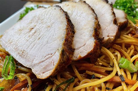 citrus-herb-pork-roast-with-garlic-noodles-heinens image