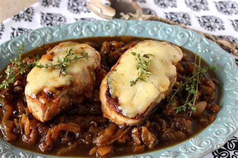 french-onion-pork-chops-recipe-with-melted-cheese image