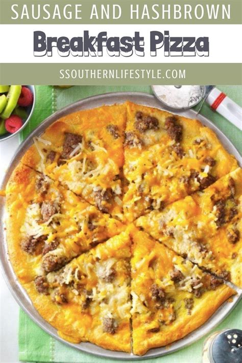 sausage-and-hashbrown-breakfast-pizza image