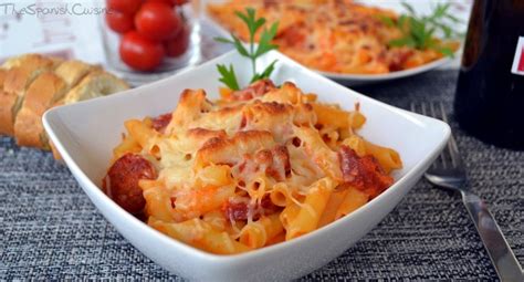 pasta-with-tomato-and-chorizo-the-spanish-cuisine image
