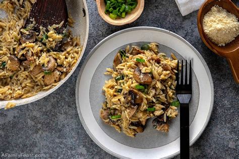 orzo-with-mushrooms-scallions-and-parmesan image