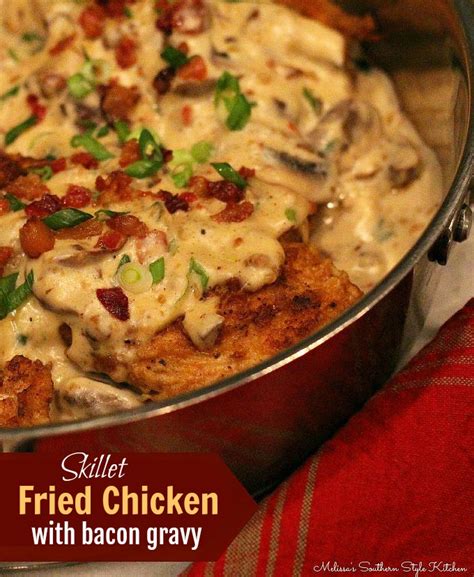 skillet-fried-chicken-with-bacon-gravy image
