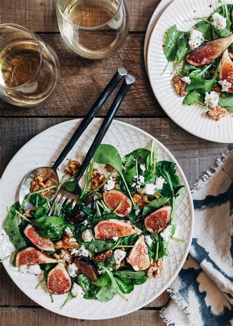 fig-salad-with-goat-cheese-and-baby-arugula-striped-spatula image