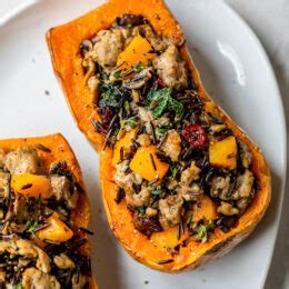 stuffed-butternut-squash-with-wild-rice-and-sausage image