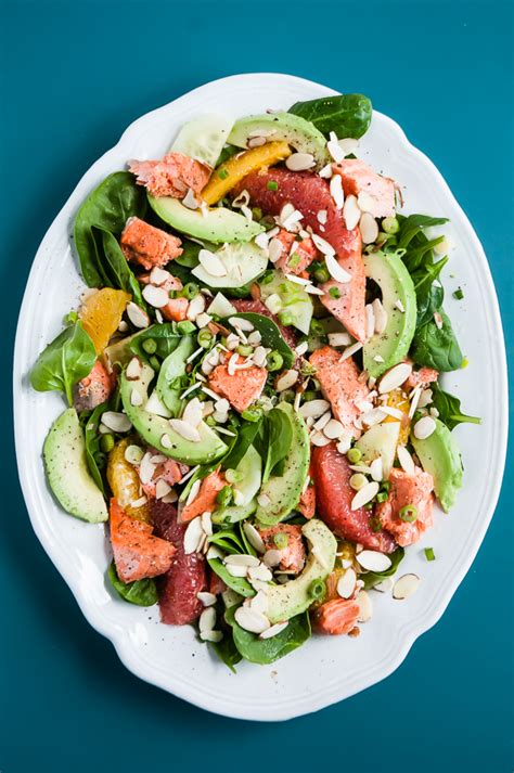 heart-healthy-salad-with-baked-salmon-cafe-johnsonia image