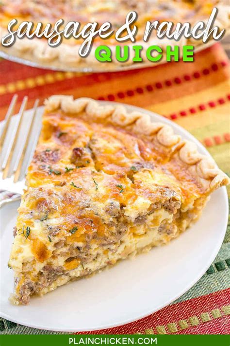 sausage-and-ranch-quiche-plain-chicken image