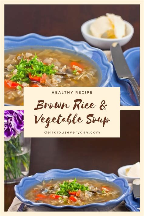 brown-rice-vegetable-soup-delicious-everyday image