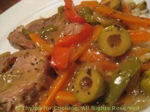 spanish-pork-with-peppers-and-olives-thyme-for image