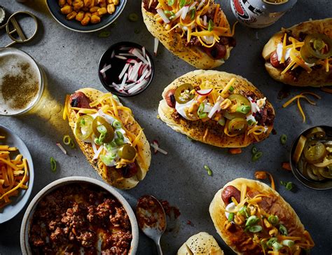 ultimate-loaded-chili-topped-hot-dogs-recipe-food image