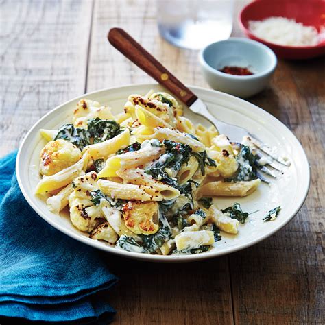 cheesy-pasta-with-roasted-cauliflower-recipe-myrecipes image