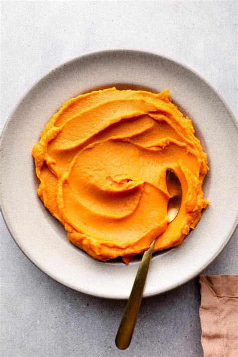 how-to-make-sweet-potato-puree-darn-good-veggies image