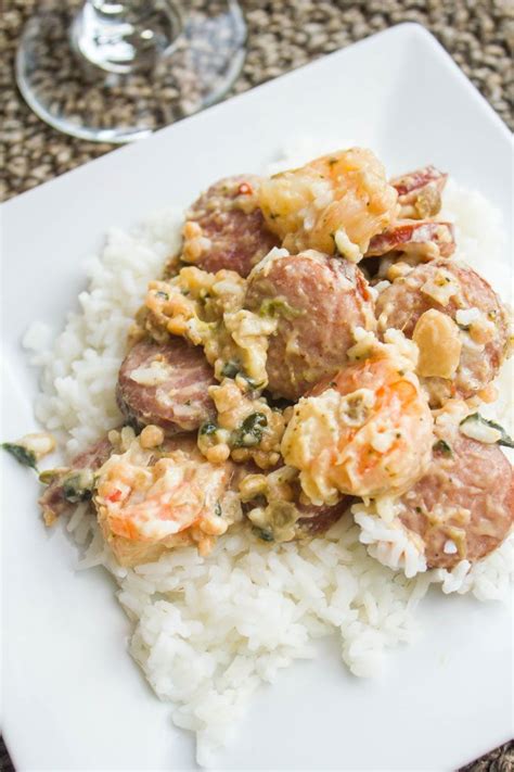 creamy-shrimp-and-sausage-skillet-daily-dish image