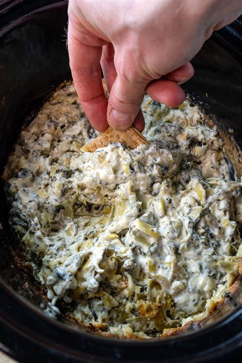 slow-cooker-spinach-and-artichoke-dip-closet-cooking image