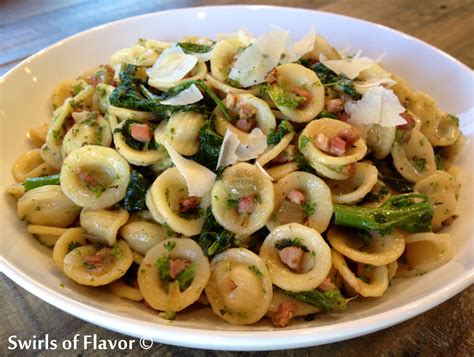 broccoli-rabe-pancetta-pasta-swirls-of-flavor image