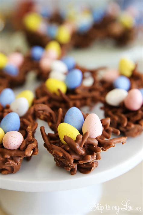 chocolate-peanut-butter-bird-nest-cookies image