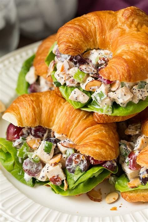 almond-poppy-seed-chicken-salad-sandwiches-cooking image