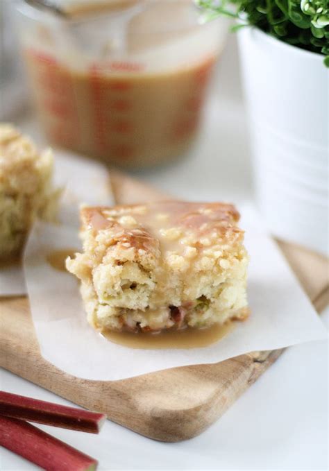 rhubarb-coffee-cake-with-warm-vanilla-caramel-sauce image