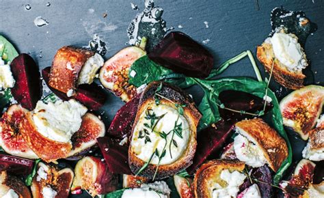 warm-goat-cheese-croutons-with-roasted-beets image