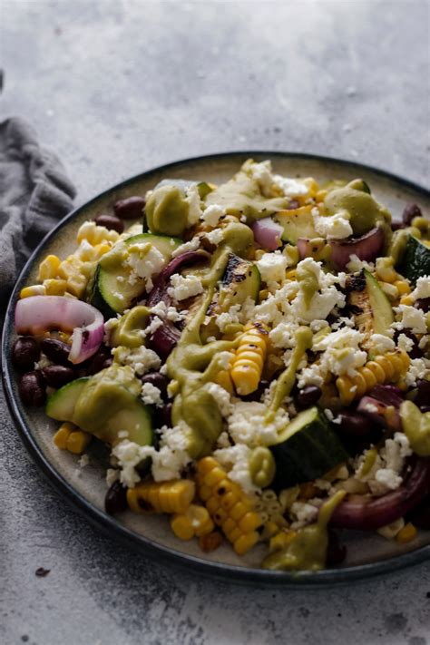 grilled-corn-and-black-bean-salad-with-zucchini-happy image