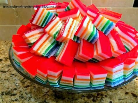 tried-and-true-favorite-recipes-rainbow-jello-layered image