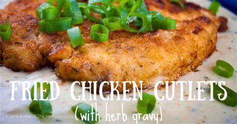 fried-chicken-cutlets-with-herb-gravy-healthier image