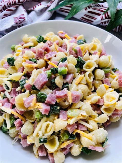 5-ingredient-ham-pasta-salad-nelliebellie image