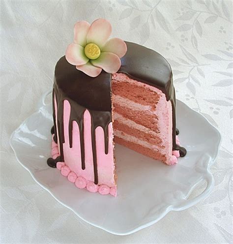 cherry-pink-tuxedo-mini-cake-and-cupcakes image
