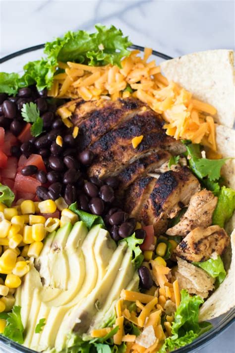 chicken-taco-salad-with-cilantro-ranch-recipe-food image