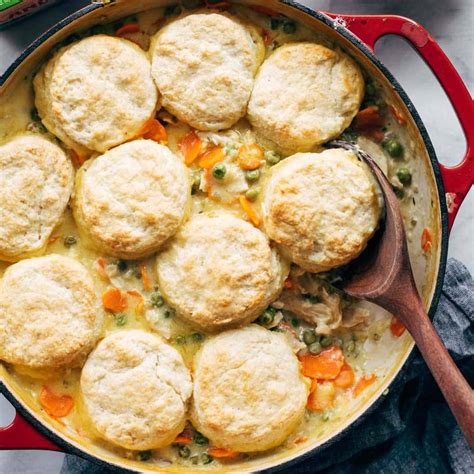 chicken-pot-pie-with-biscuits-recipe-pinch-of-yum image