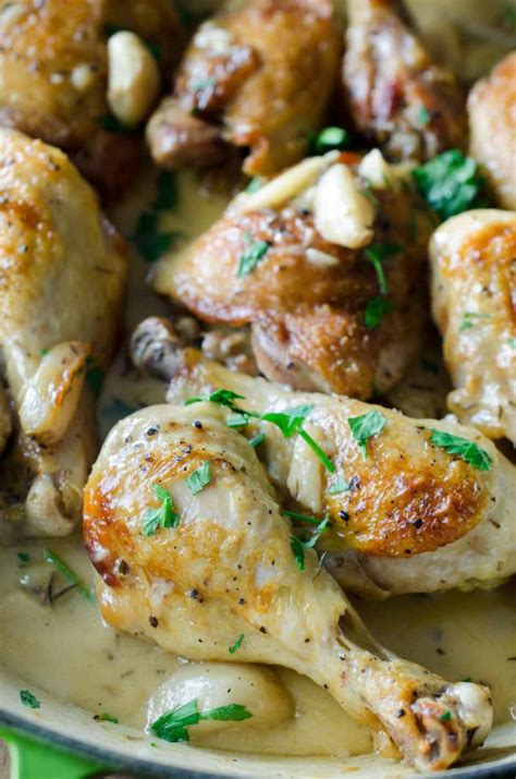 40-clove-garlic-chicken-chicken-with-garlic-sauce image