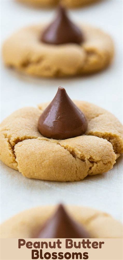 peanut-butter-blossom-hershey-kiss-cookies-the image