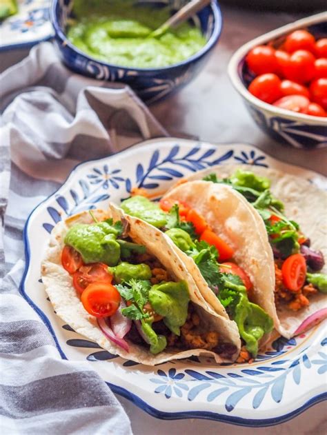 tempeh-tacos-with-creamy-avocado-cilantro-sauce image