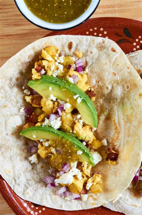 bacon-potato-egg-breakfast-tacos-easy-mexican image