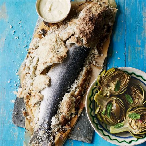 sea-bass-baked-in-salt-dinner-recipes-woman-home image