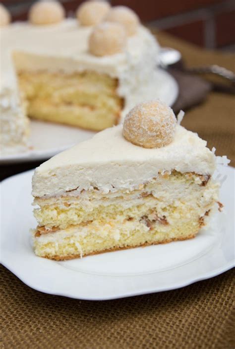 ferrero-raffaello-cake-recipe-momsdish image