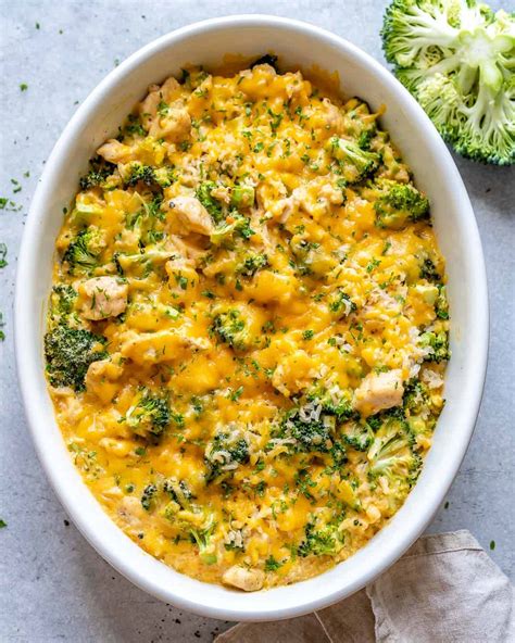 easy-chicken-broccoli-rice-casserole-healthy-fitness-meals image